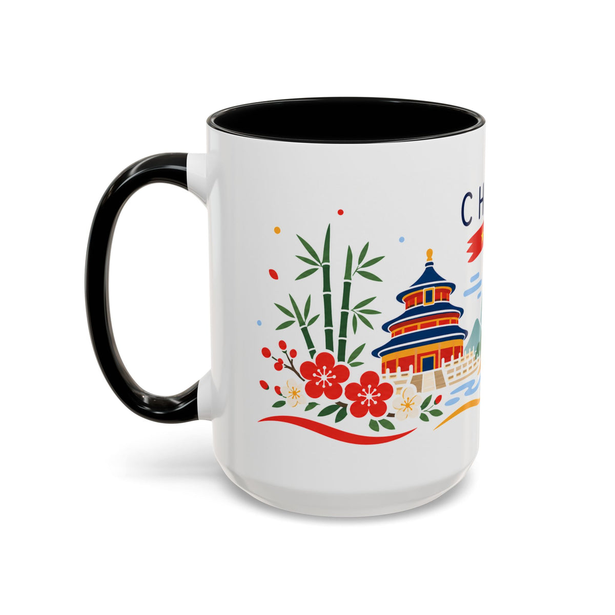 China Coffee Mug | Travel Souvenir Accent Mug | Country Gift Ceramic Cup 11oz 15oz
