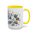 Kinshasa Coffee Mug | DR Congo Souvenir Travel Gift | Accent Color Ceramic 11oz 15oz
