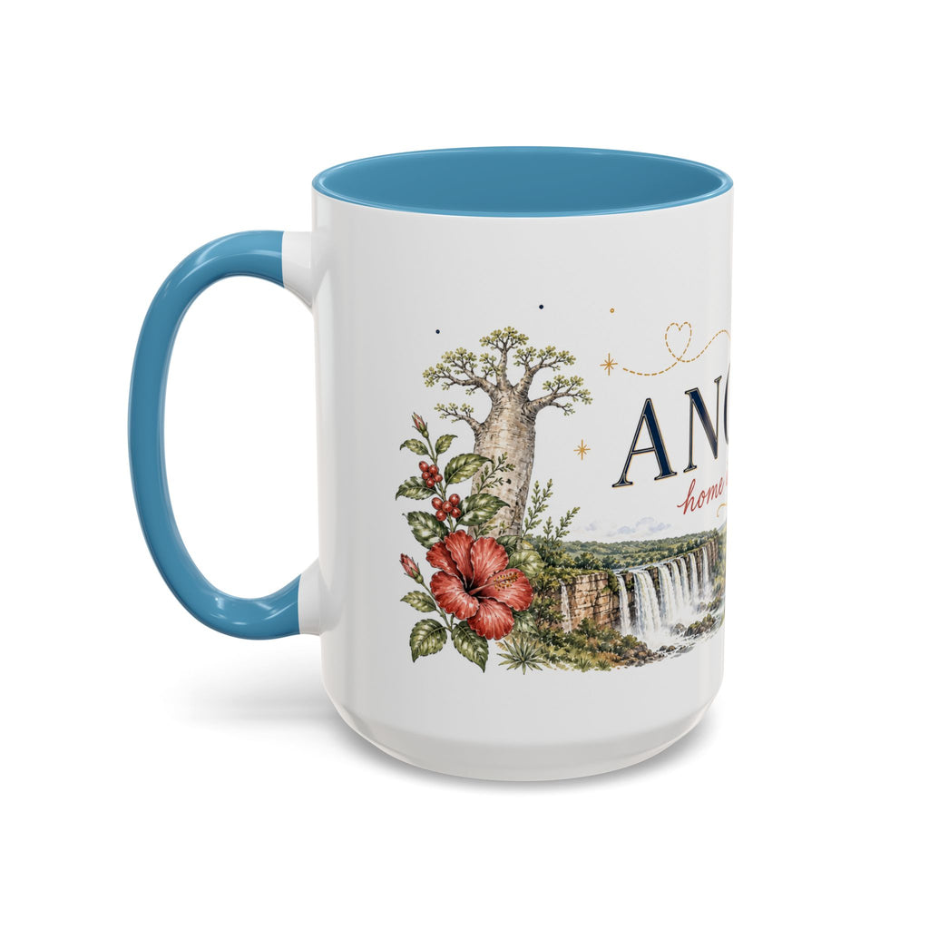 Angola Home Country Mug | Moving Away Gift | Long Distance Friendship | 11 oz 15 oz Accent Mug
