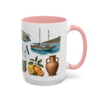 Mugla Coffee Mug | Turkey Travel Souvenir | Vintage Illustrated City Gift | 11 oz 15 oz Accent Mug