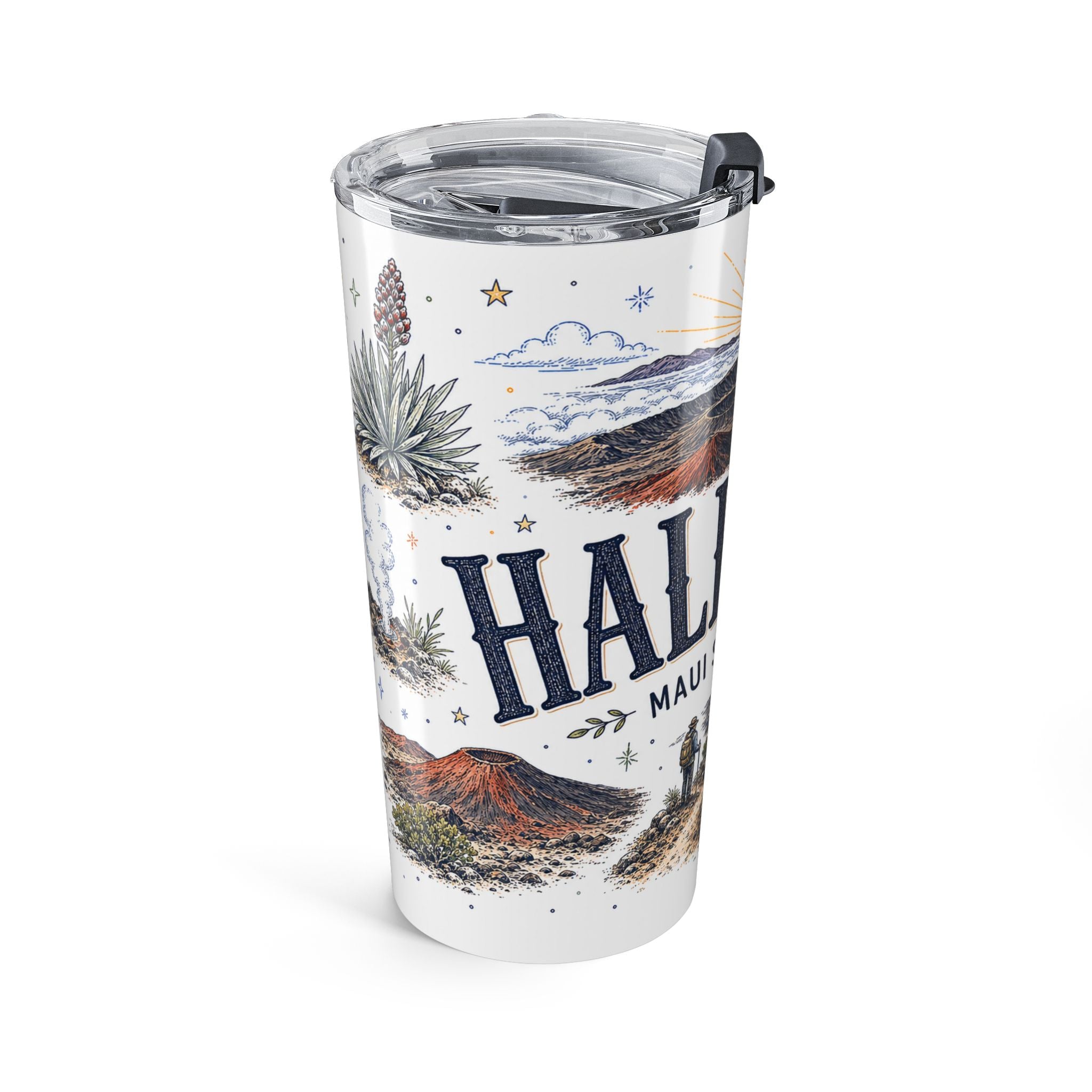 Haleakala National Park 20oz Tumbler | Hawaii Maui Sunrise Crater Gift | Insulated Stainless Steel Travel Cup