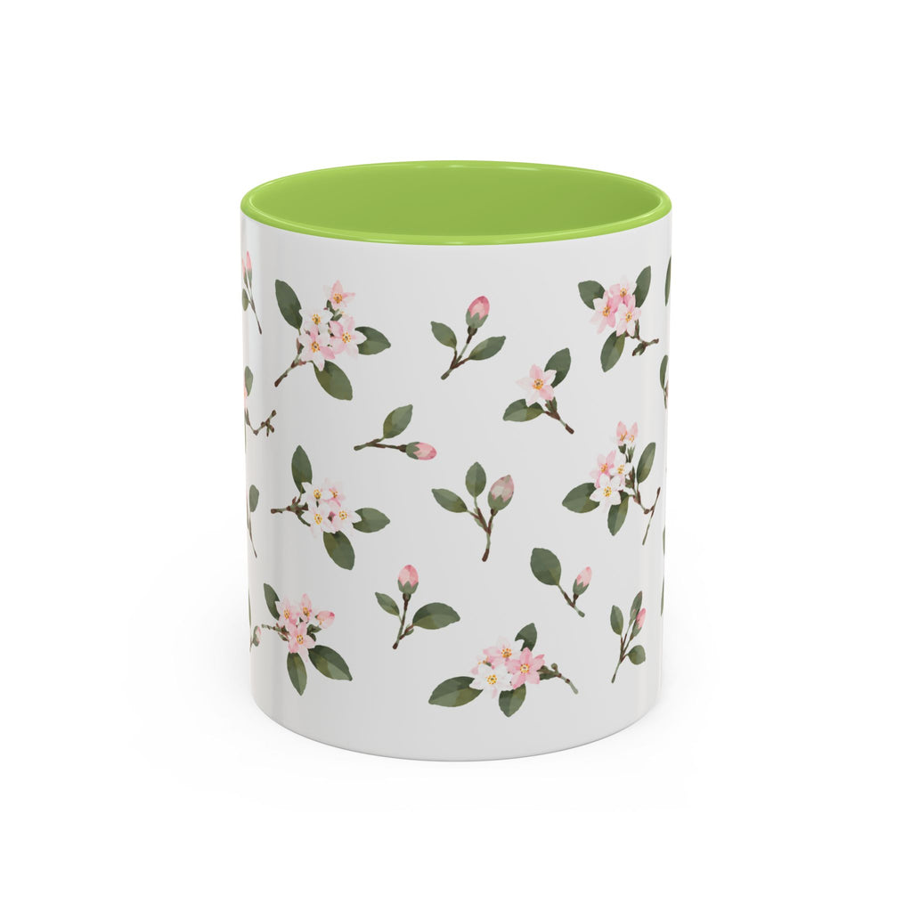 Massachusetts Mayflower Mug, State Flower Floral Coffee Cup, 11oz Botanical Gift