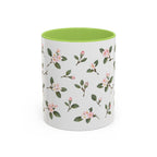 Massachusetts Mayflower Mug, State Flower Floral Coffee Cup, 11oz Botanical Gift
