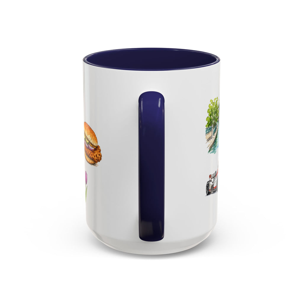 Indianapolis Illustrated Travel Mug | City Souvenir Accent Coffee Mug | 11oz 15oz Ceramic Cup