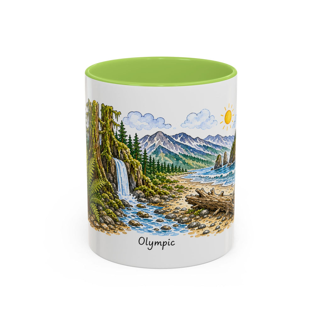 Olympic National Park Mug | US Travel Souvenir Accent Coffee Mug | 11oz 15oz Ceramic Cup