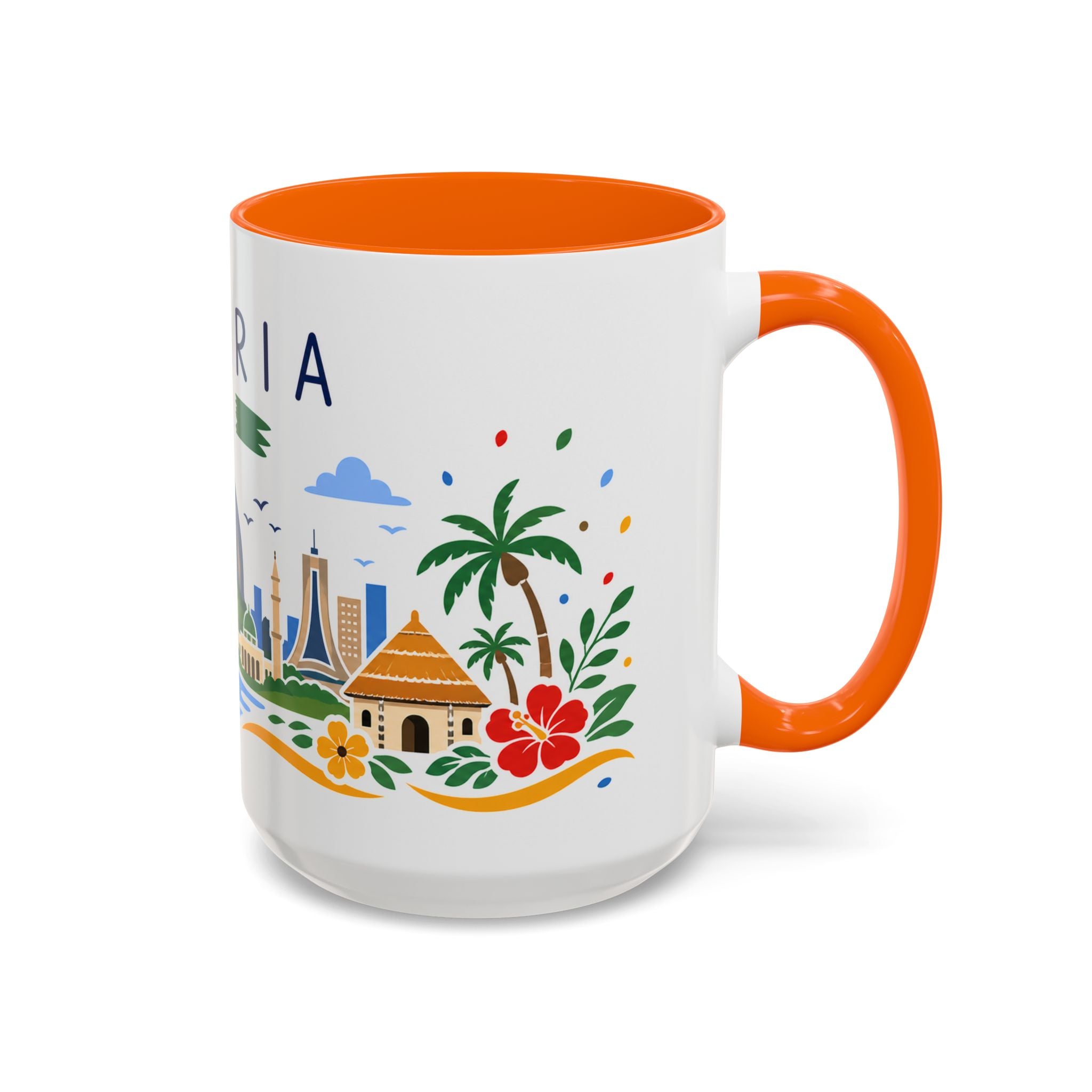 Nigeria Coffee Mug | Travel Souvenir Accent Mug | Country Gift Ceramic Cup 11oz 15oz
