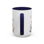 Thank You Teacher Coffee Mug | For Helping Me Grow Appreciation Gift | Accent Color Ceramic 11oz 15oz