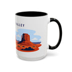 Monument Valley Coffee Mug | Travel Destination Souvenir Gift | Accent Color Ceramic 11oz 15oz