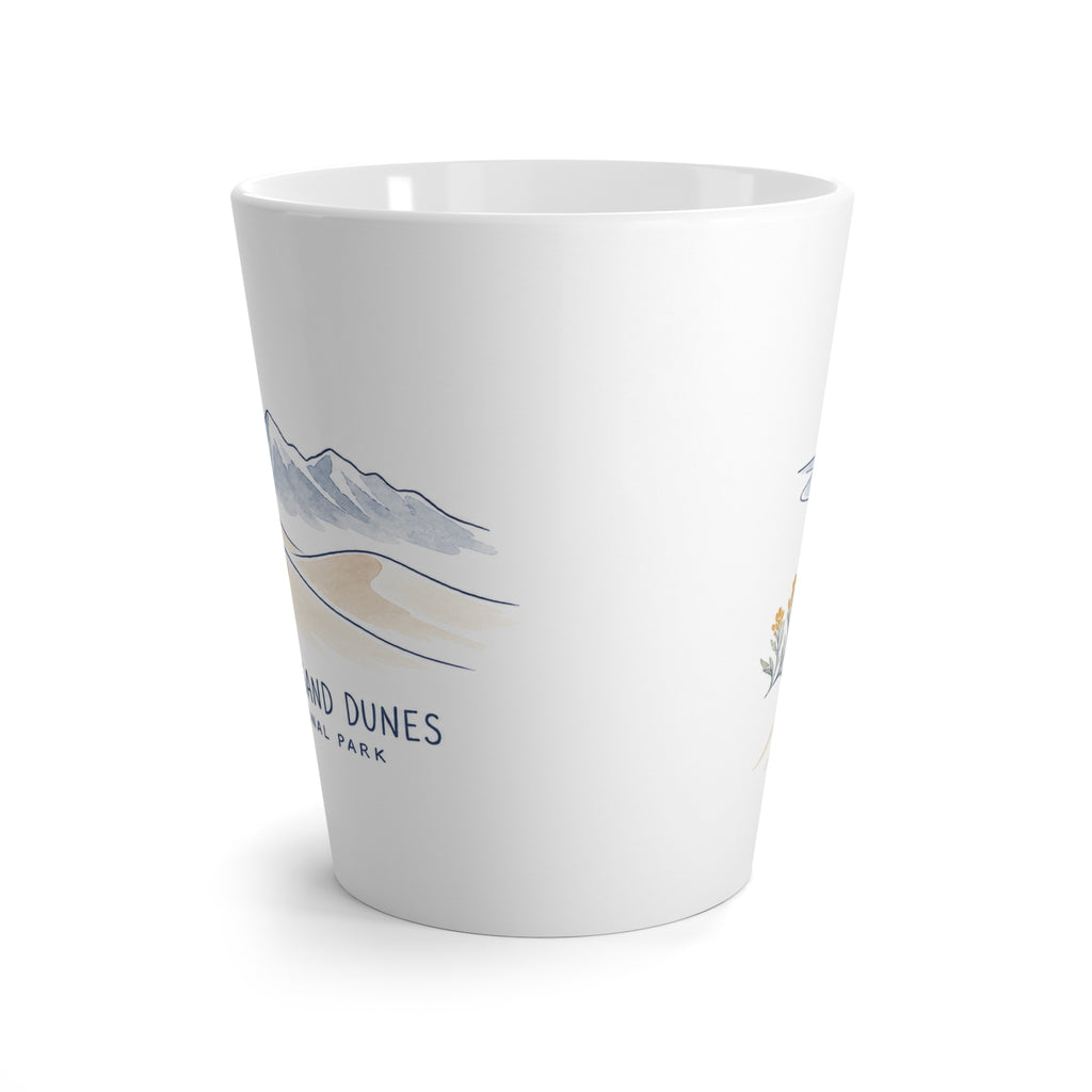 Great Sand Dunes National Park Latte Mug | Pastel Watercolor Nature Coffee Cup | 12 oz Travel Souvenir Gift