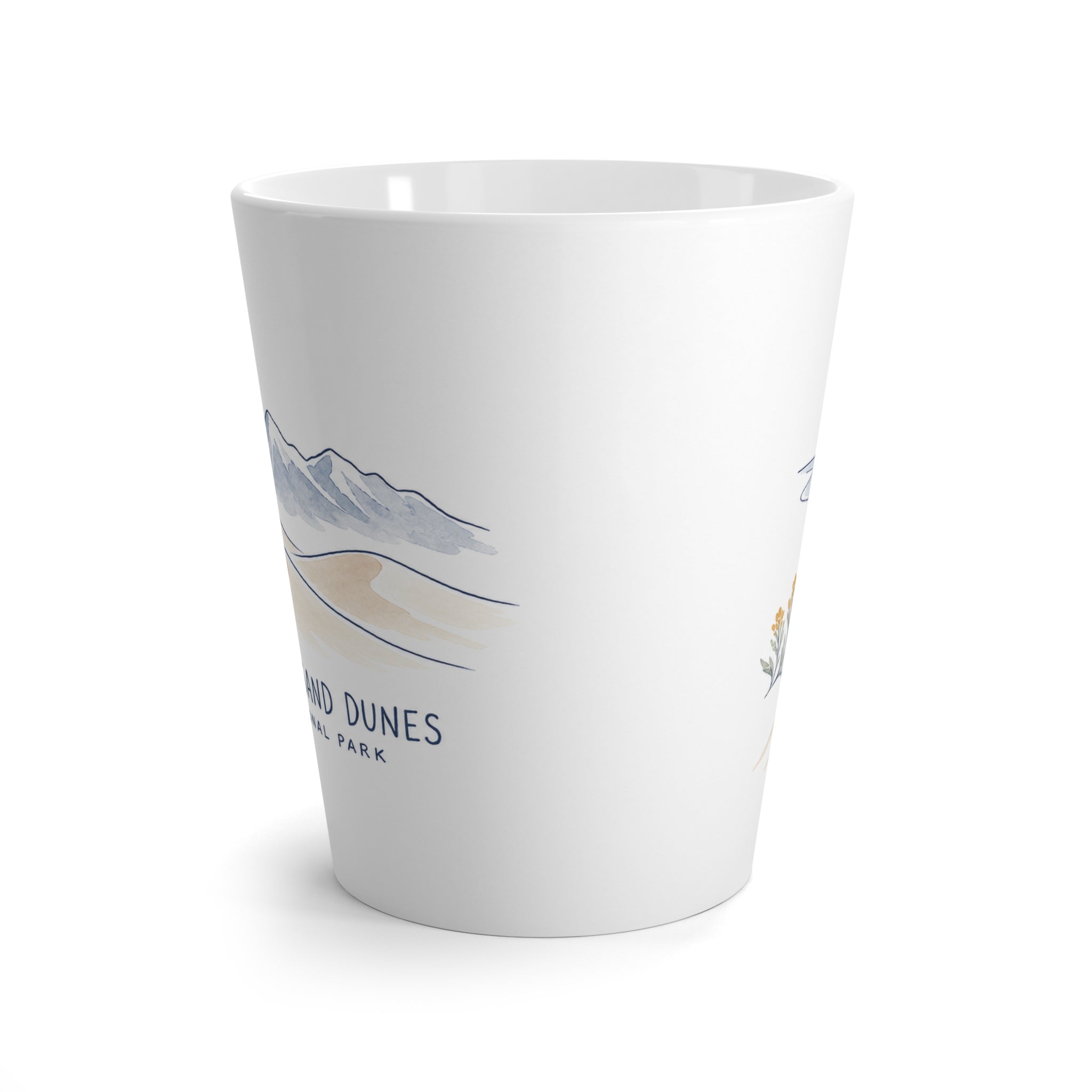 Great Sand Dunes National Park Latte Mug | Pastel Watercolor Nature Coffee Cup | 12 oz Travel Souvenir Gift