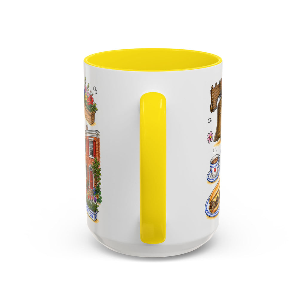 Philadelphia Illustrated Travel Mug | City Souvenir Accent Coffee Mug | 11oz 15oz Ceramic Cup