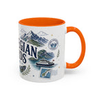 Norwegian Fjords Coffee Mug | Travel Destination Souvenir Gift | Accent Color Ceramic 11oz 15oz