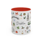 Dublin Christmas Mug | Watercolor City Souvenir, Holiday Travel Gift (11oz/15oz)