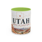 Utah Home State Mug | Moving Away Gift | Long Distance Friendship Coffee Cup | 11oz 15oz Accent Mug