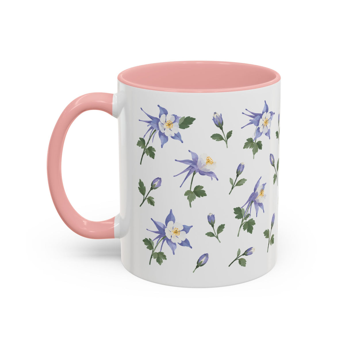 Colorado Rocky Mountain columbine Mug, State Flower Floral Coffee Cup, 11oz Botanical Gift