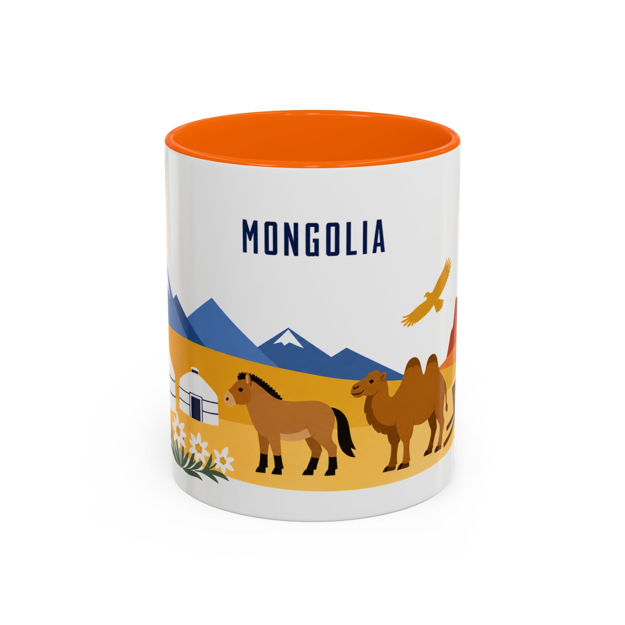 Mongolia Coffee Mug | Travel Souvenir Accent Mug | Country Gift Ceramic Cup 11oz 15oz