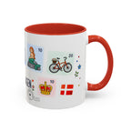Copenhagen Coffee Mug | Postage Stamp Collage Mug | Travel Souvenir Accent Cup 11oz 15oz