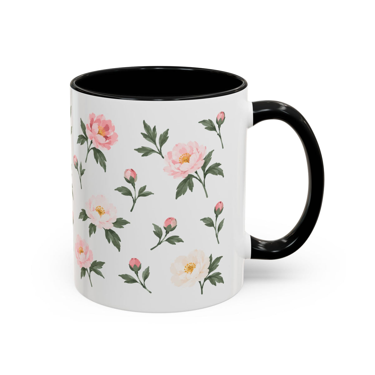 Indiana Peony Mug, State Flower Floral Coffee Cup, 11oz Botanical Gift