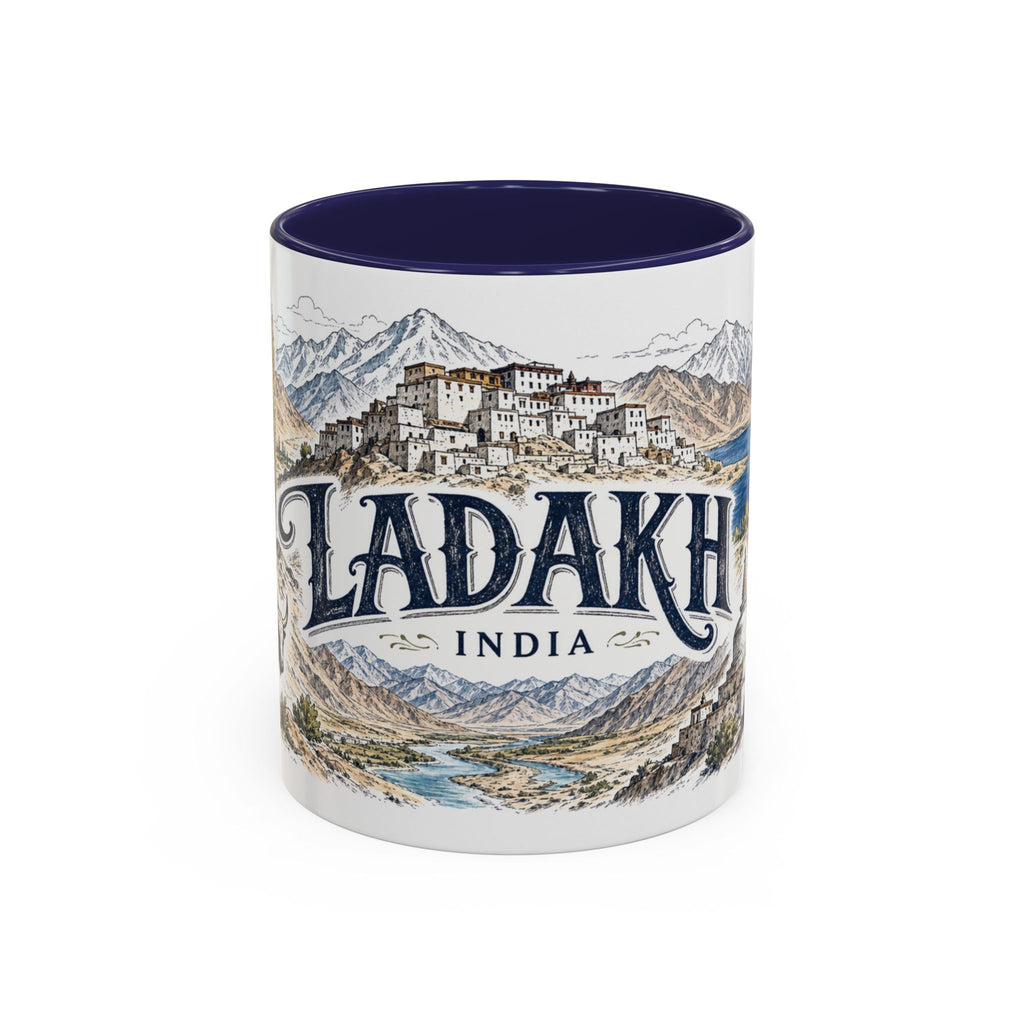Ladakh Mug, India Travel Souvenir, Bucket List Gift, Accent Ceramic Coffee Mug 11oz 15oz