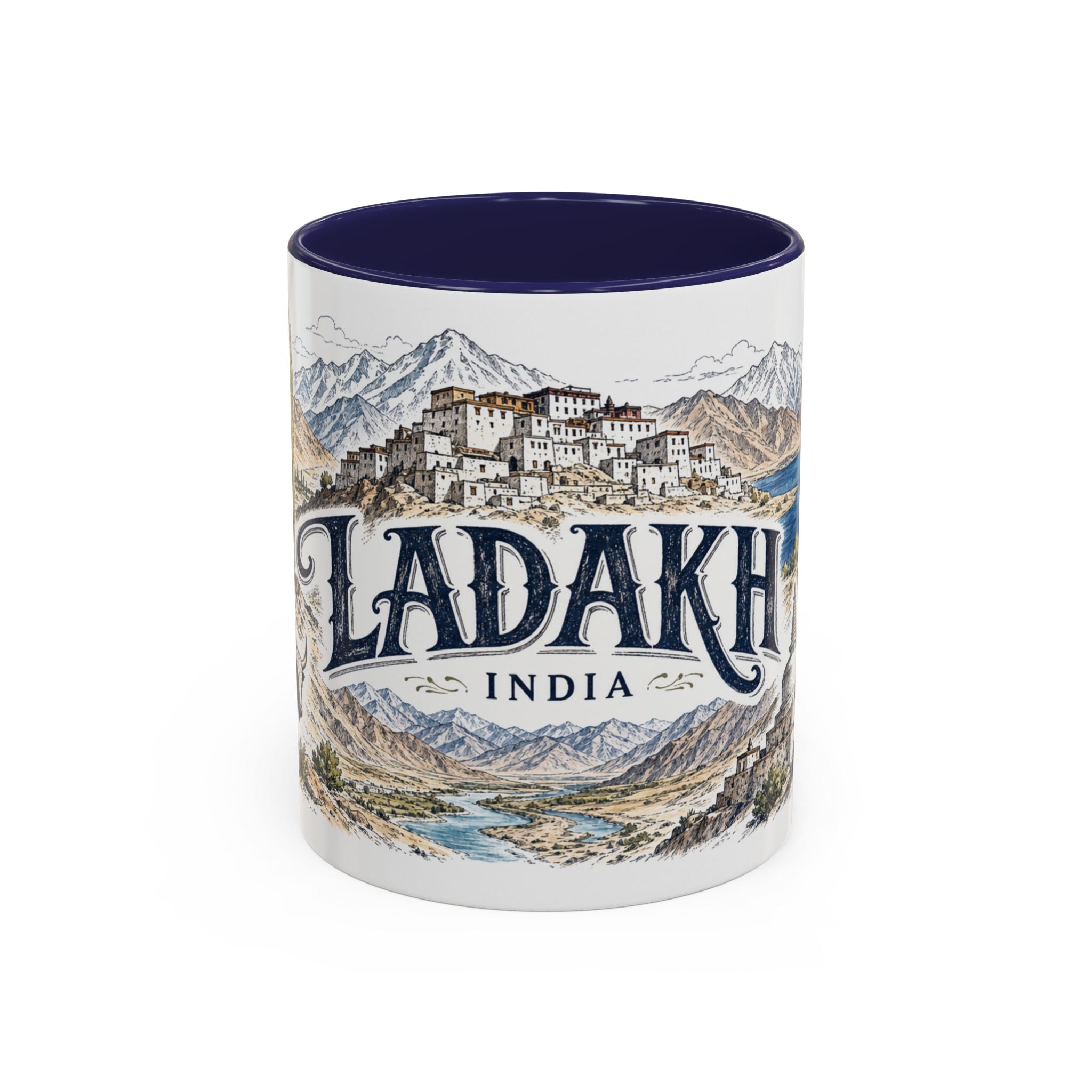 Ladakh Mug, India Travel Souvenir, Bucket List Gift, Accent Ceramic Coffee Mug 11oz 15oz