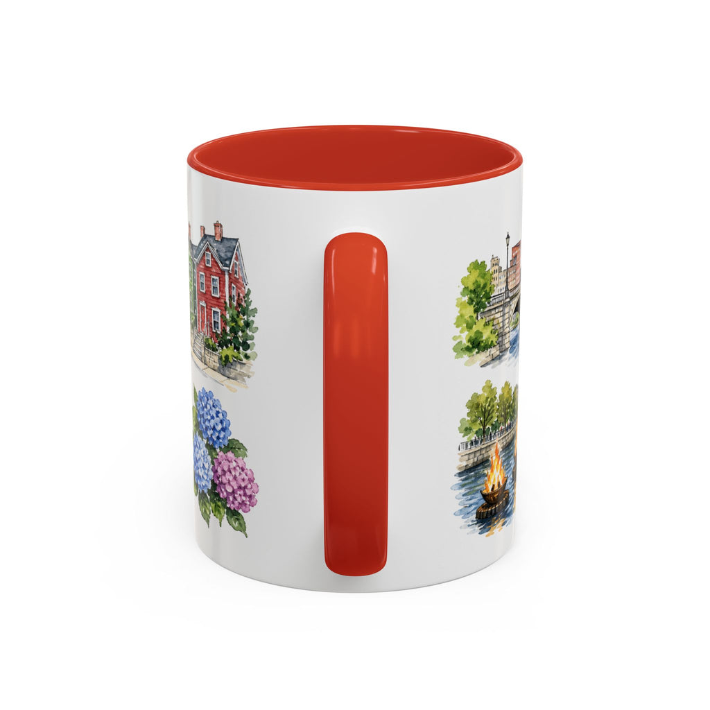 Providence Illustrated Travel Mug | City Souvenir Accent Coffee Mug | 11oz 15oz Ceramic Cup