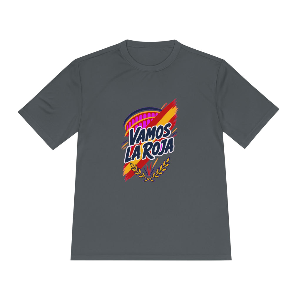 Spain Soccer T Shirt, Vamos La Roja Tee, World Football Fan Shirt, Moisture Wicking Sport Tee