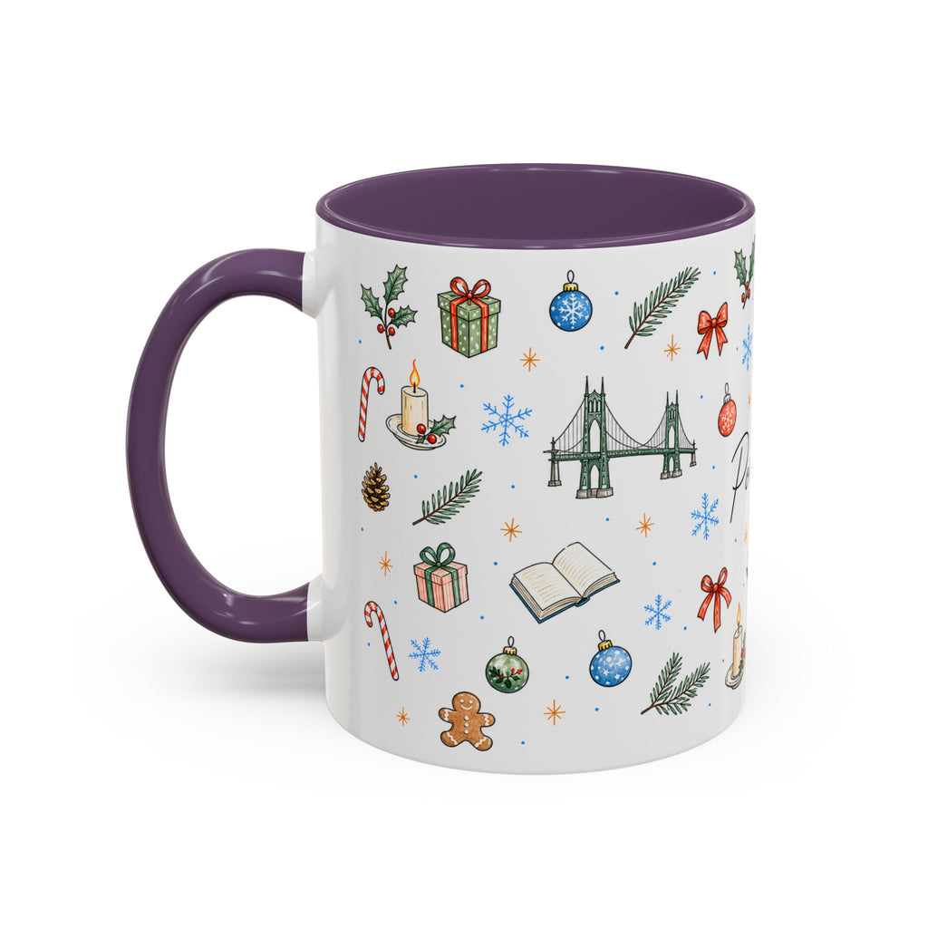 Portland Christmas Watercolor Mug | City Souvenir Coffee Cup (11oz 15oz)
