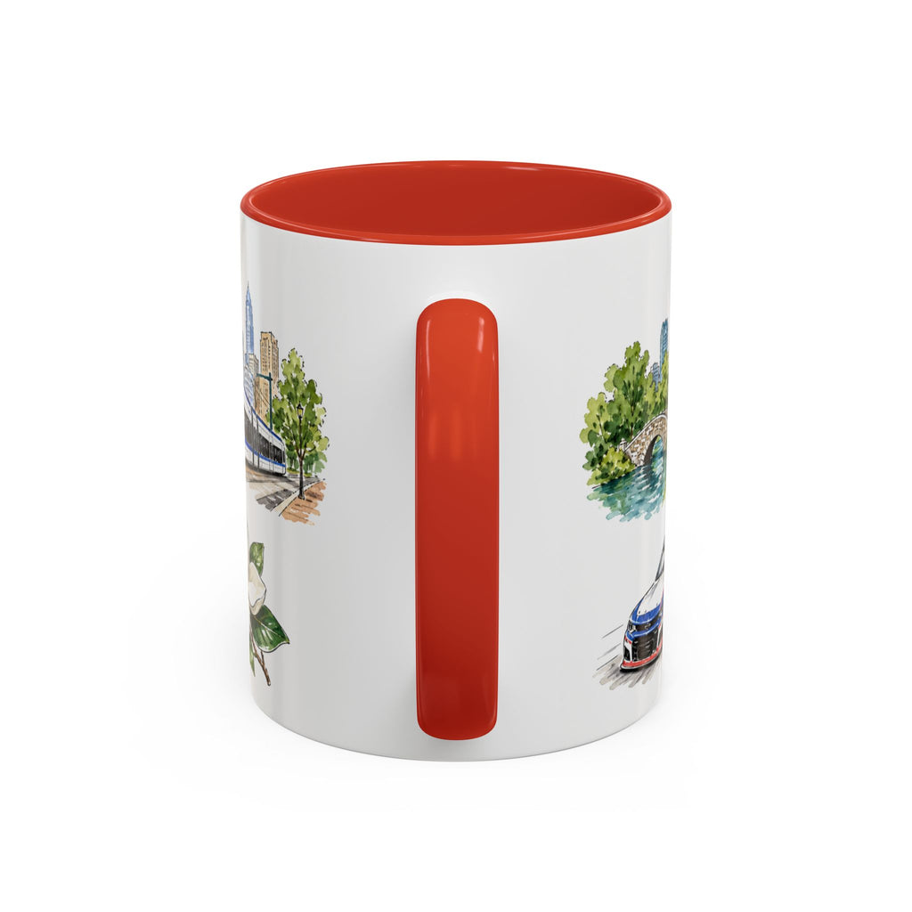 Charlotte Illustrated Travel Mug | City Souvenir Accent Coffee Mug | 11oz 15oz Ceramic Cup
