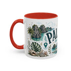 Palawan Coffee Mug | Travel Destination Souvenir Gift | Accent Color Ceramic 11oz 15oz