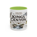 Kings Canyon National Park Coffee Mug | California Sierra Nevada Sequoia Gift | Accent Color Ceramic 11oz 15oz