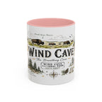 Wind Cave National Park Coffee Mug | South Dakota Cave Bison Prairie Gift | Accent Color Ceramic 11oz 15oz