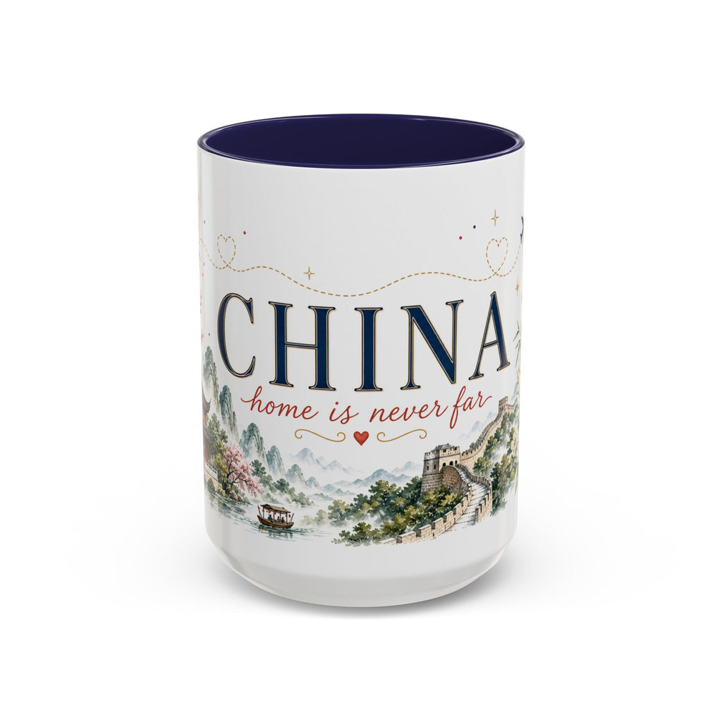 China Home Country Mug | Moving Away Gift | Long Distance Friendship | 11 oz 15 oz Accent Mug