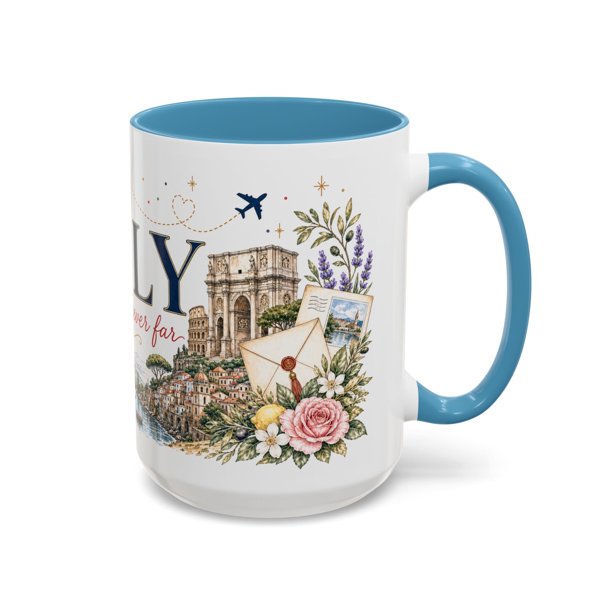 Italy Home Country Mug | Moving Away Gift | Long Distance Friendship | 11 oz 15 oz Accent Mug