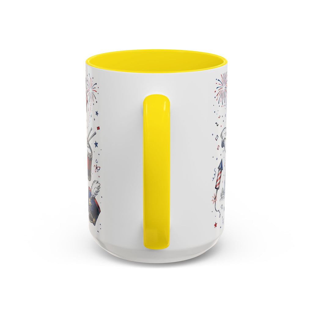 Stars and Stripes Forever Coffee Mug | Patriotic 4th of July Gift | Accent Color Ceramic 11oz 15oz