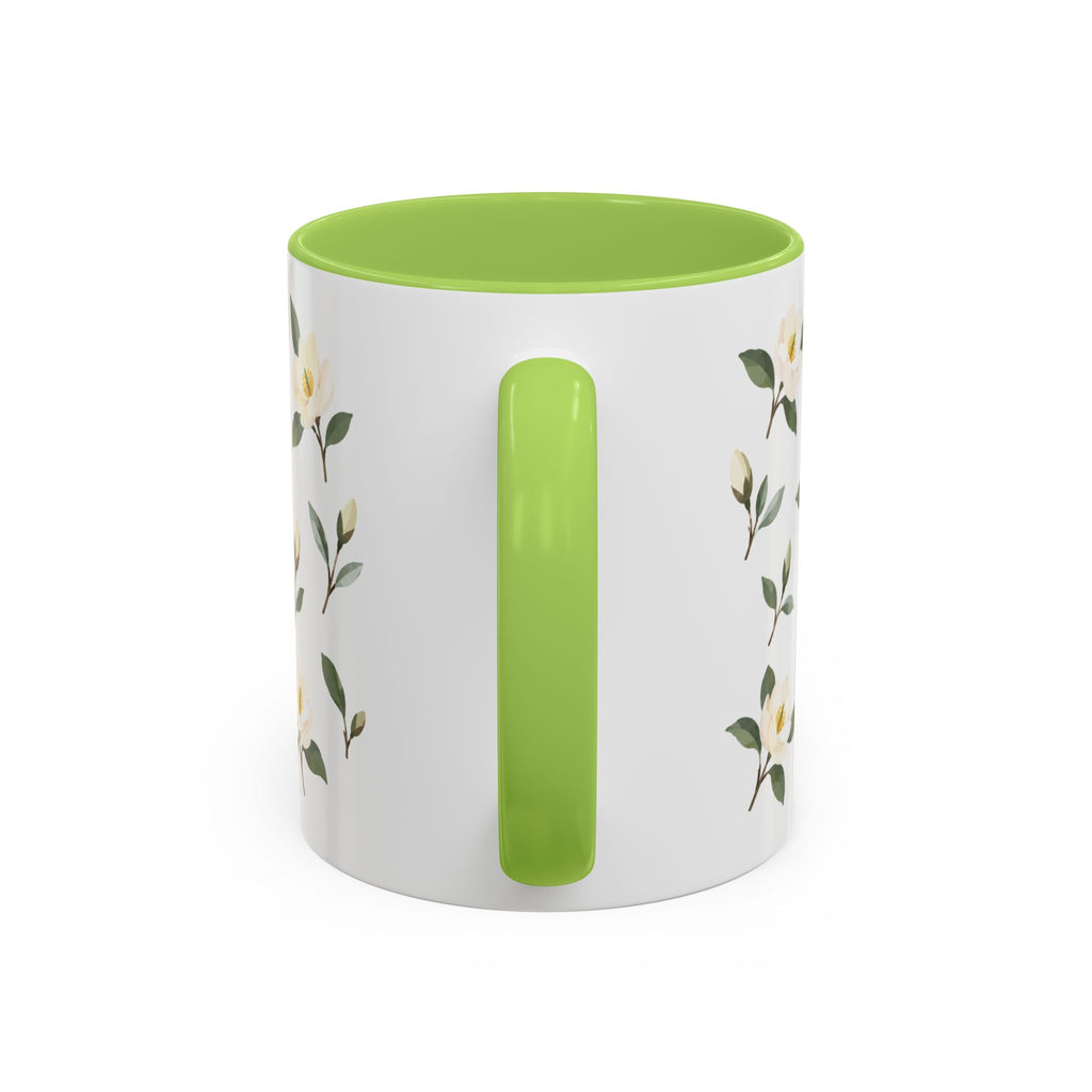 Georgia Sweetbay Magnolia Mug, State Flower Floral Coffee Cup, 11oz Botanical Gift