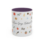 New River Gorge National Park Christmas Mug | Watercolor Travel Souvenir | Holiday Gift | Accent Ceramic Coffee Cup 11oz 15oz