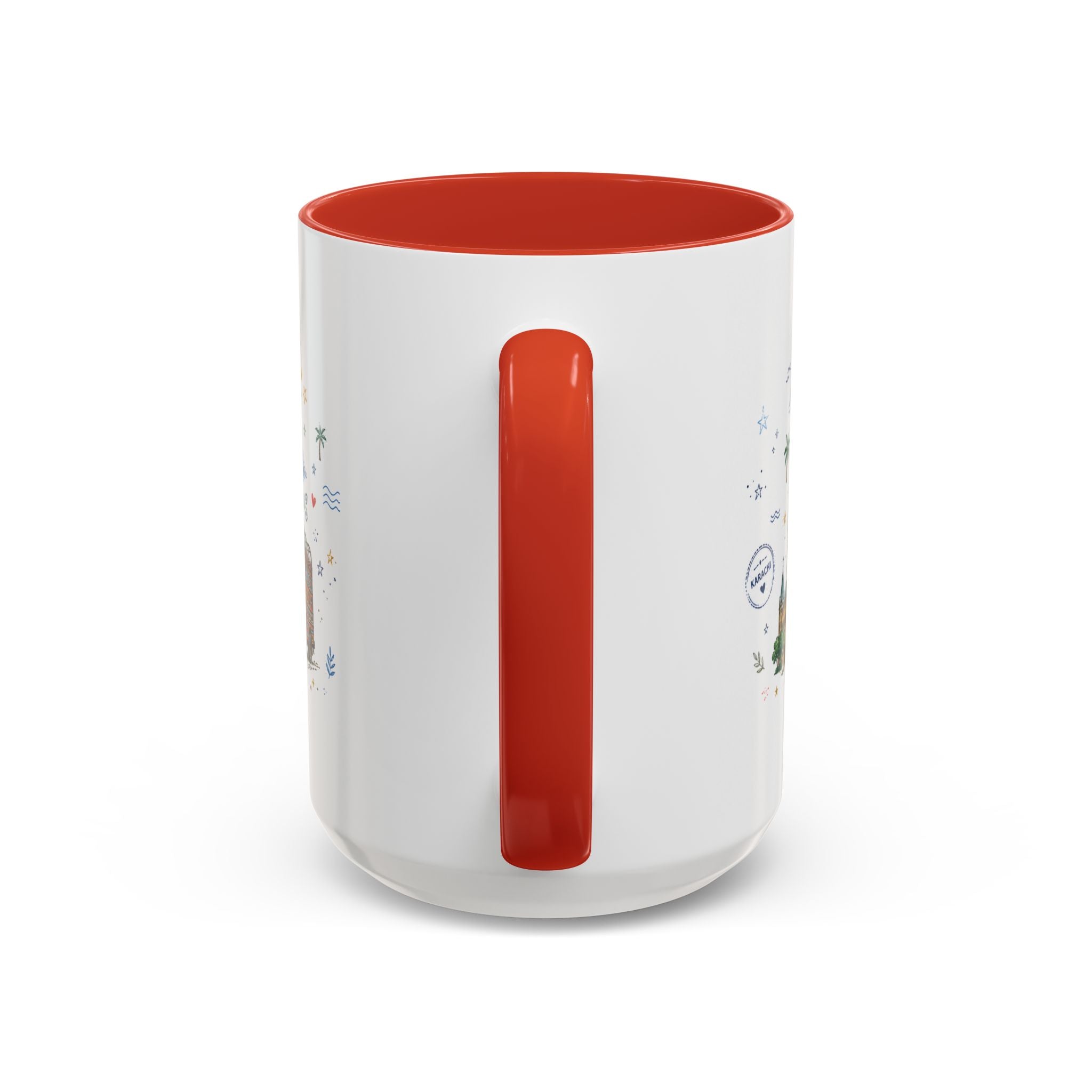 Karachi Coffee Mug | Pakistan Souvenir Travel Gift | Accent Color Ceramic 11oz 15oz