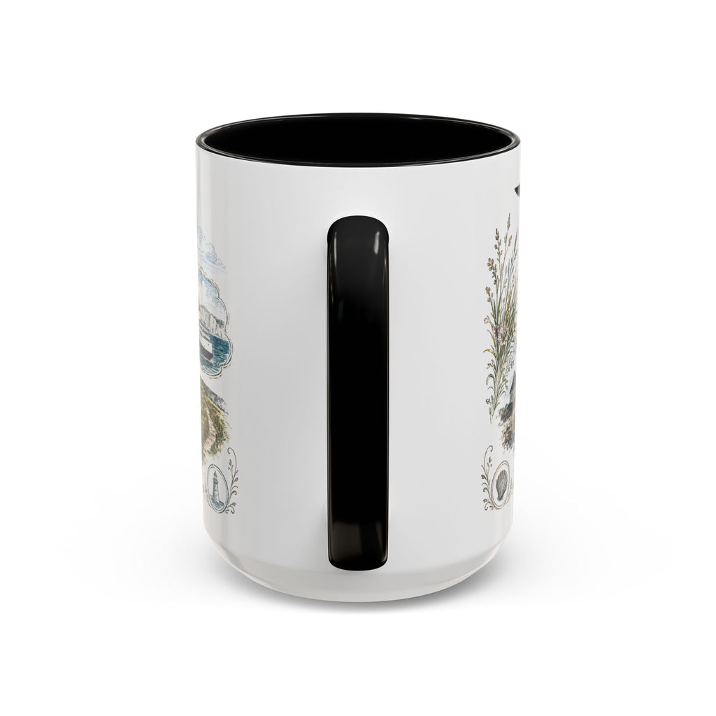White Cliffs of Dover Mug, England Travel Souvenir, Bucket List Gift, Accent Ceramic Coffee Mug 11oz 15oz
