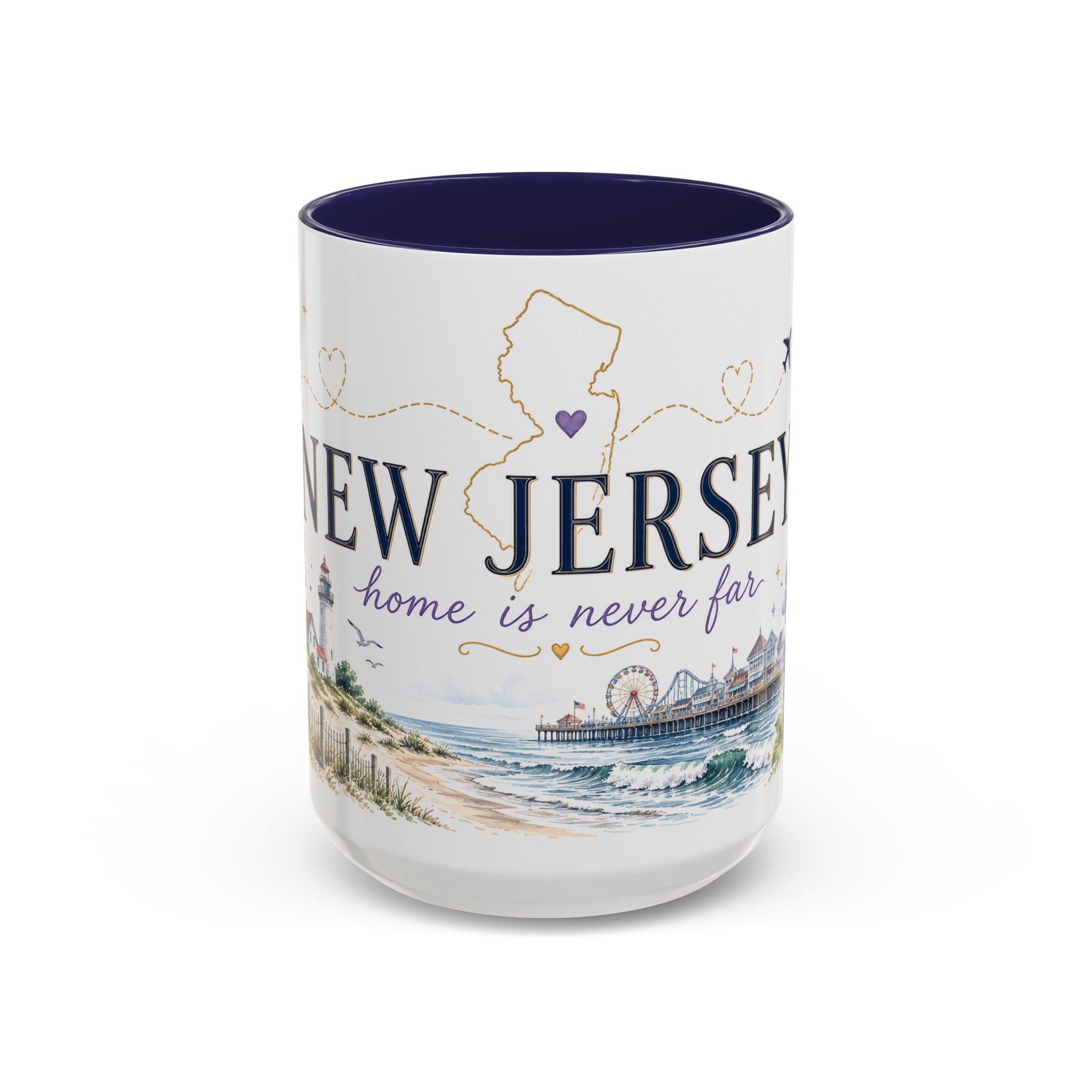New Jersey Home State Mug | Moving Away Gift | Long Distance Friendship Coffee Cup | 11oz 15oz Accent Mug