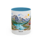 Glacier National Park Mug | US Travel Souvenir Accent Coffee Mug | 11oz 15oz Ceramic Cup