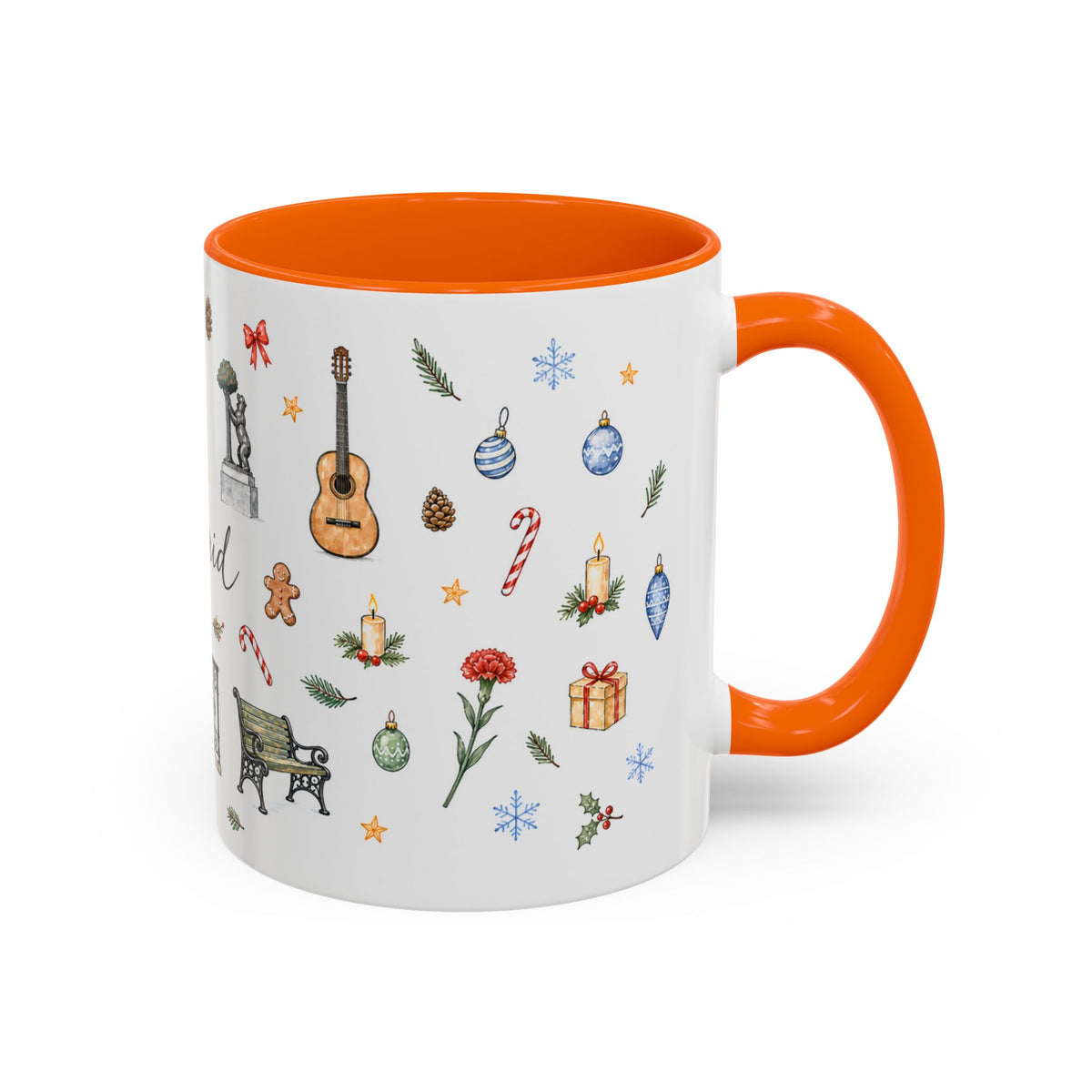 Madrid Christmas Mug | Watercolor City Souvenir, Travel Memories, Ceramic Coffee Cup