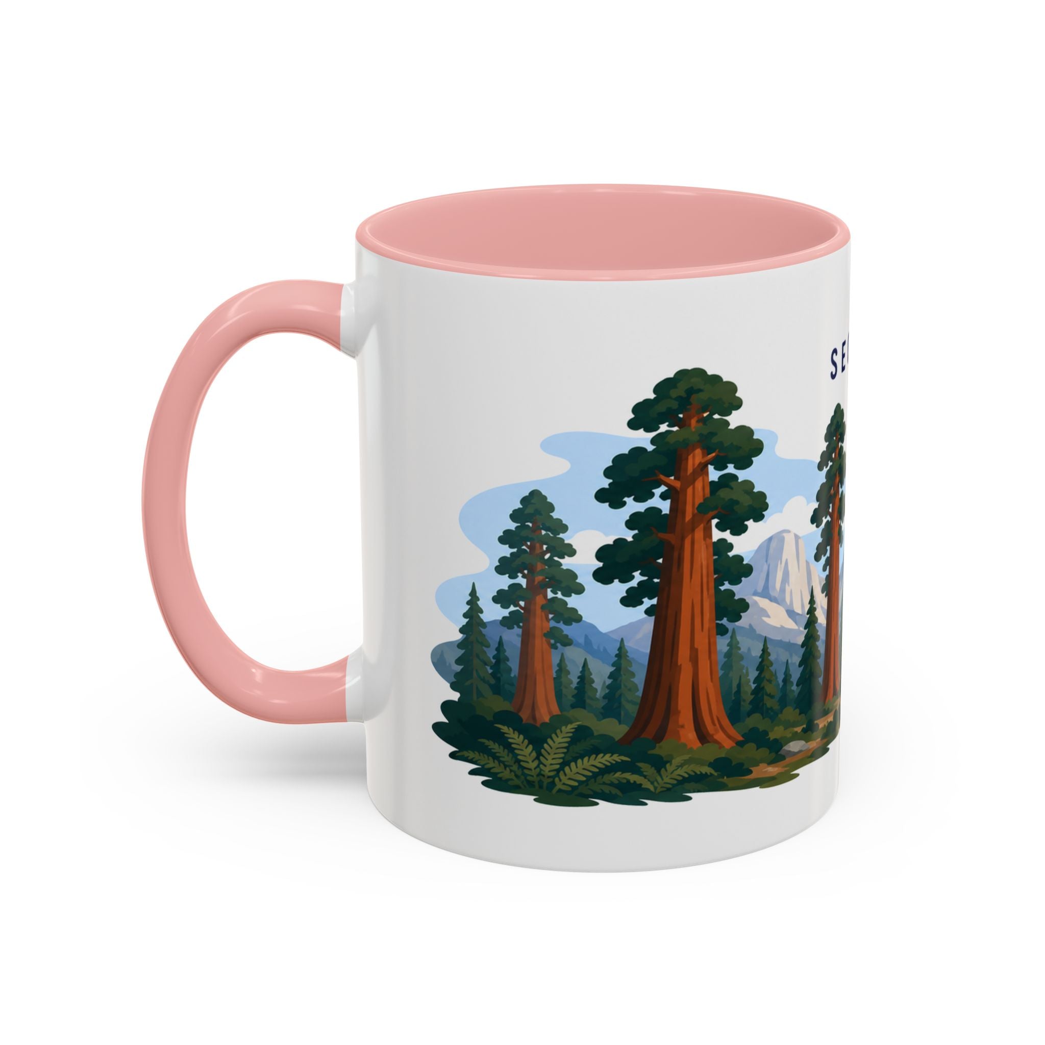 Sequoia National Park Coffee Mug | Solid Color Block Park Souvenir | 11oz 15oz Accent Mug
