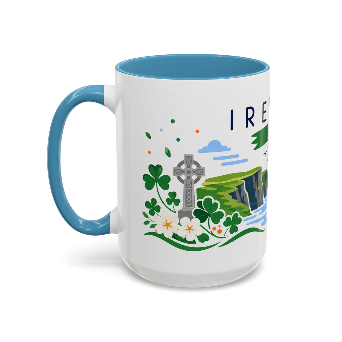 Ireland Coffee Mug | Travel Souvenir Accent Mug | Country Gift Ceramic Cup 11oz 15oz