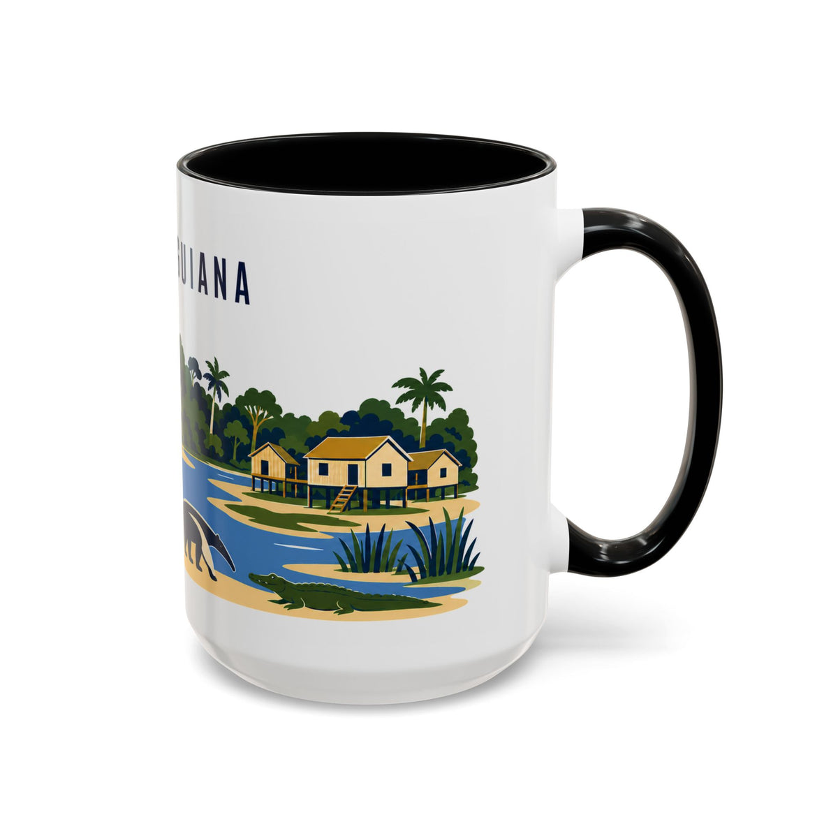 French Guiana Coffee Mug | Travel Souvenir Accent Mug | Country Gift Ceramic Cup 11oz 15oz