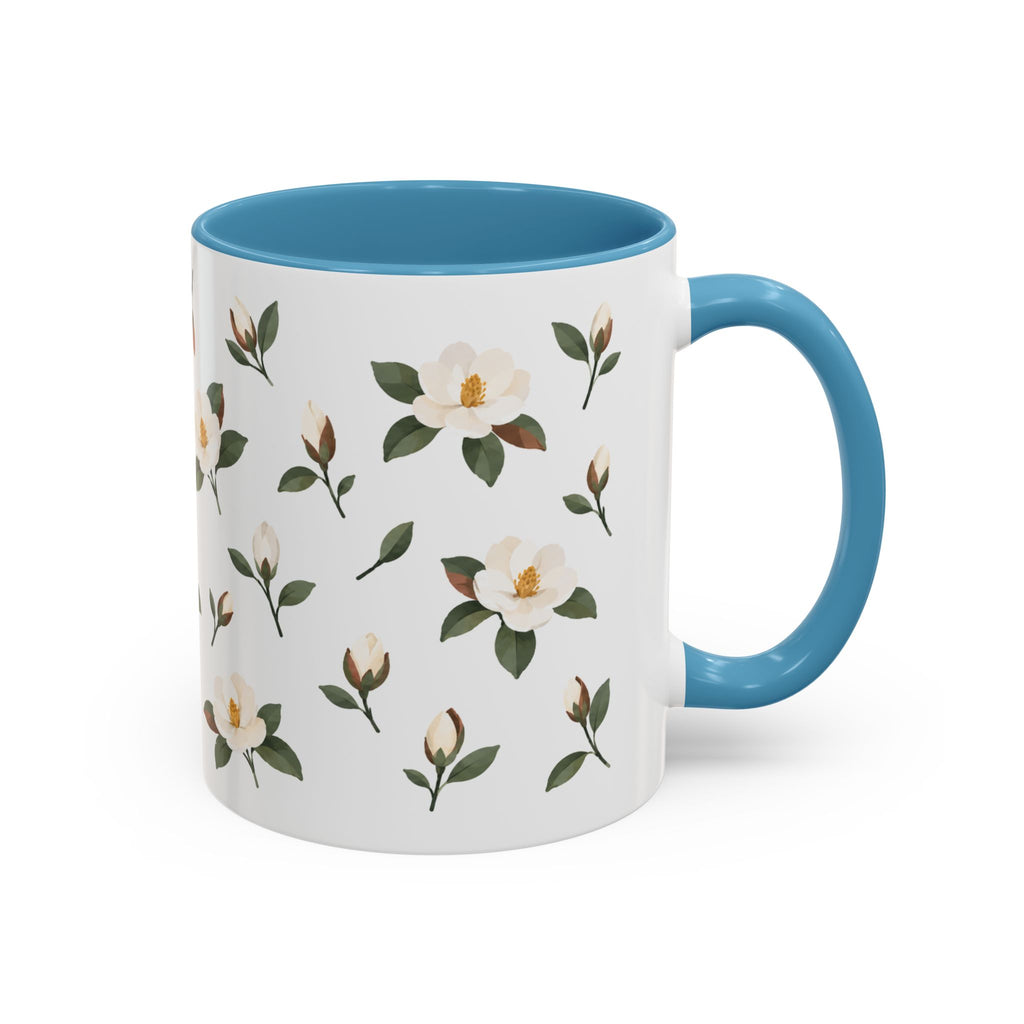 Louisiana Magnolia Mug, State Flower Floral Coffee Cup, 11oz Botanical Gift