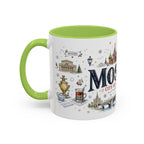 Moscow Coffee Mug | Russia Souvenir Travel Gift | Accent Color Ceramic 11oz 15oz