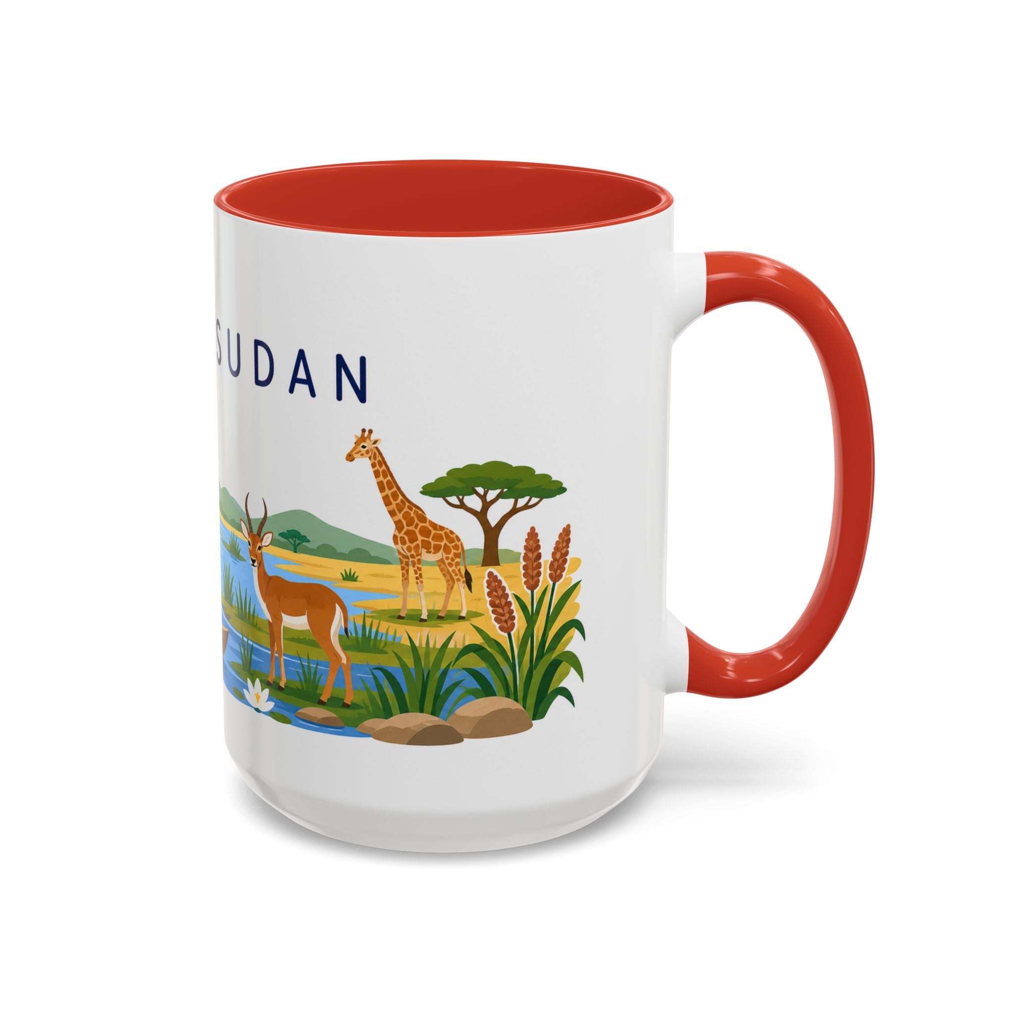 South Sudan Coffee Mug | Travel Souvenir Accent Mug | Country Gift Ceramic Cup 11oz 15oz