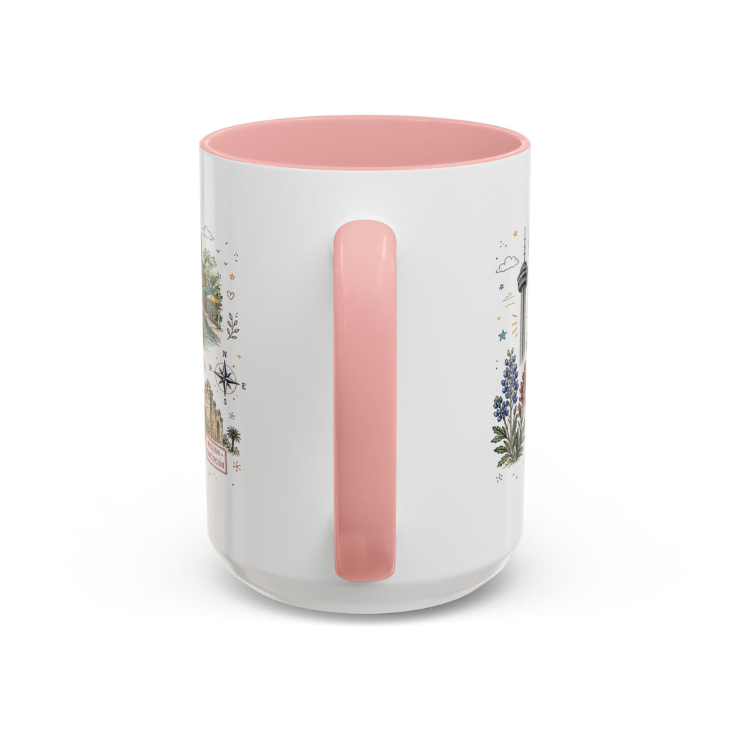 San Antonio Coffee Mug | Texas Souvenir City Gift | Accent Color Ceramic 11oz 15oz
