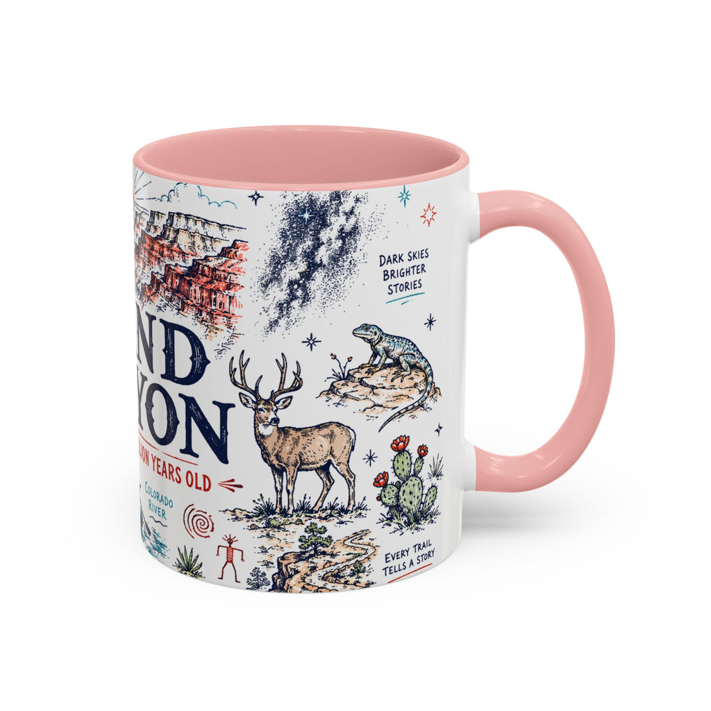 Grand Canyon National Park Coffee Mug | Hiking Camping Nature Gift | Accent Color Ceramic 11oz 15oz