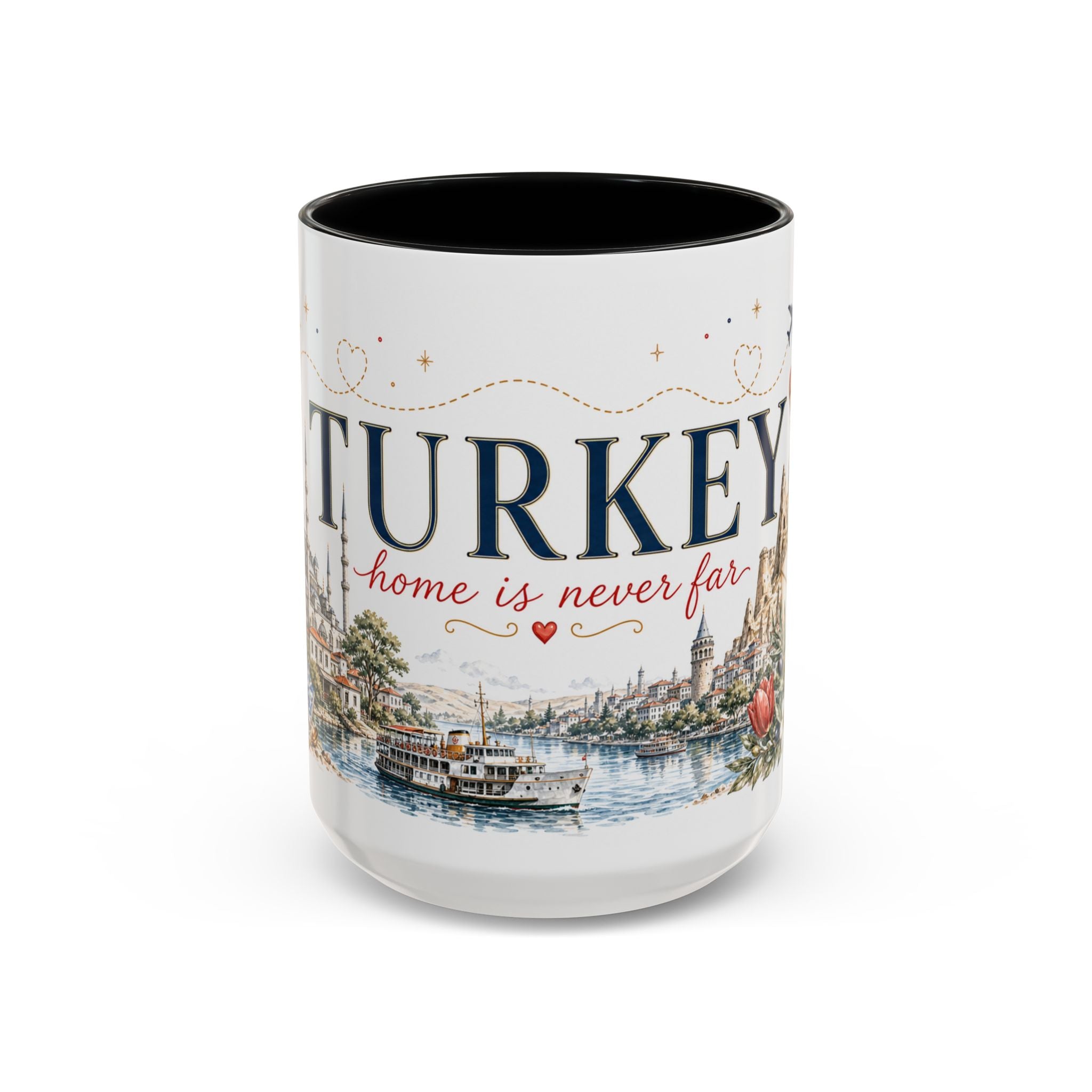 Turkey Home Country Mug | Moving Away Gift | Long Distance Friendship | 11 oz 15 oz Accent Mug